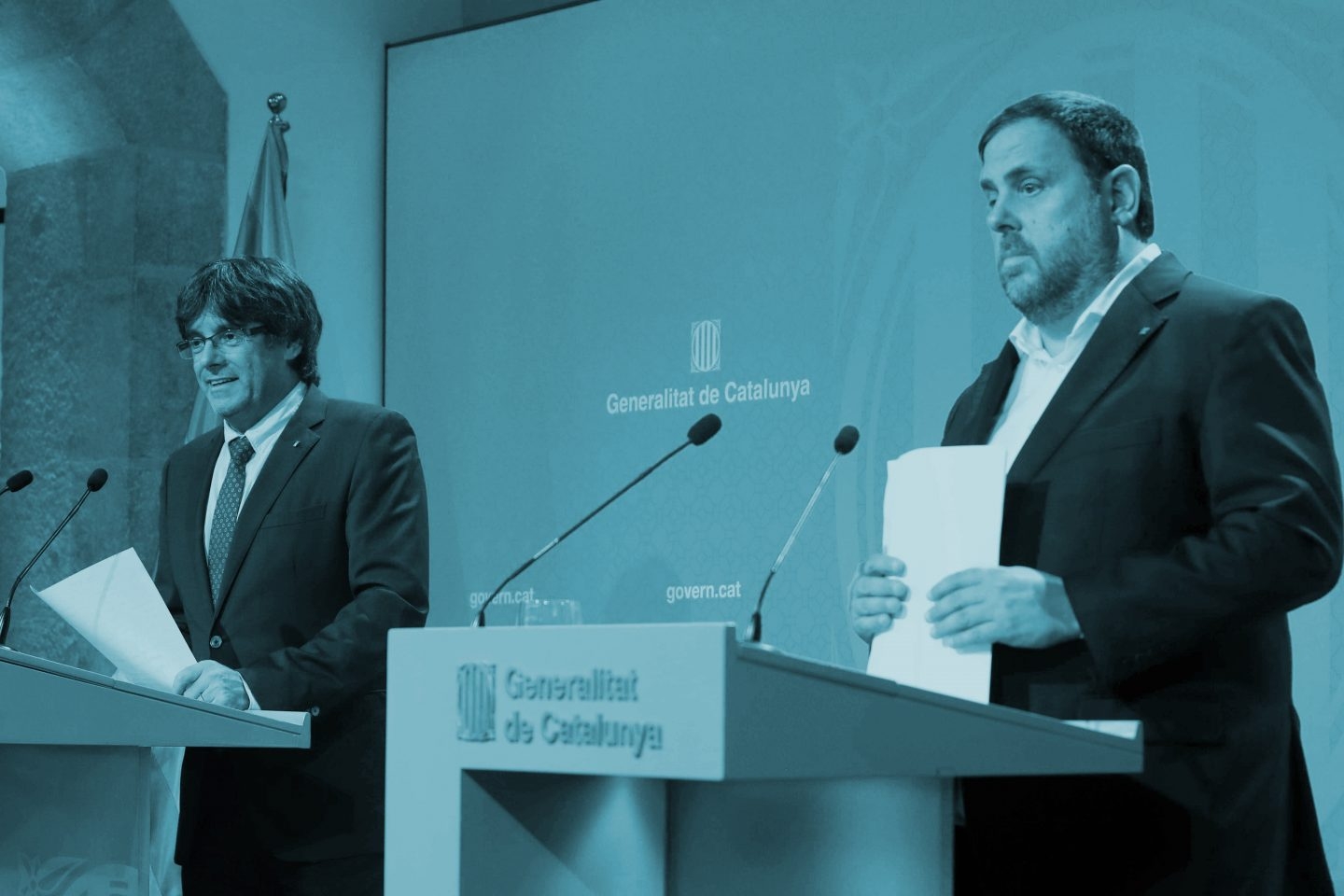 Puigdemont y Junqueras.