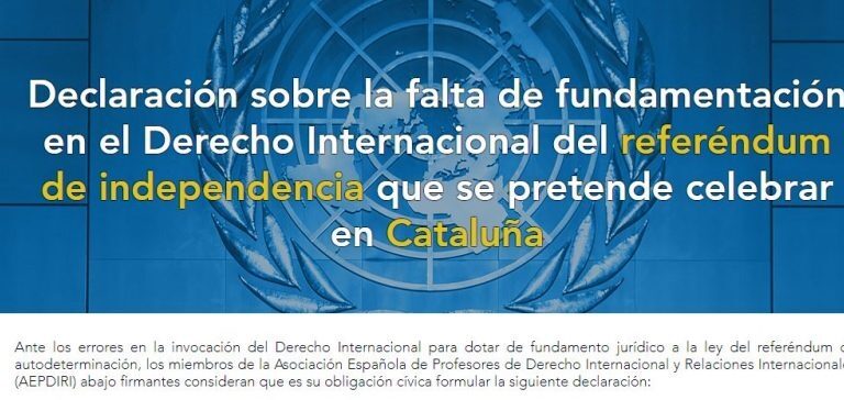 400 profesores de Derecho Internacional firman un manifiesto contra el referéndum
