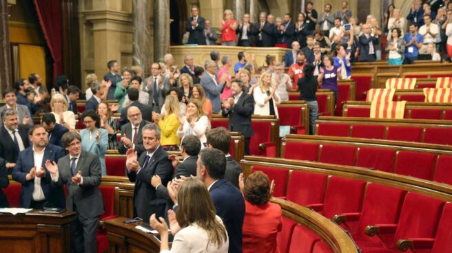 El Parlamento de Cataluña, durante la aprobación de la Ley del Referéndum.