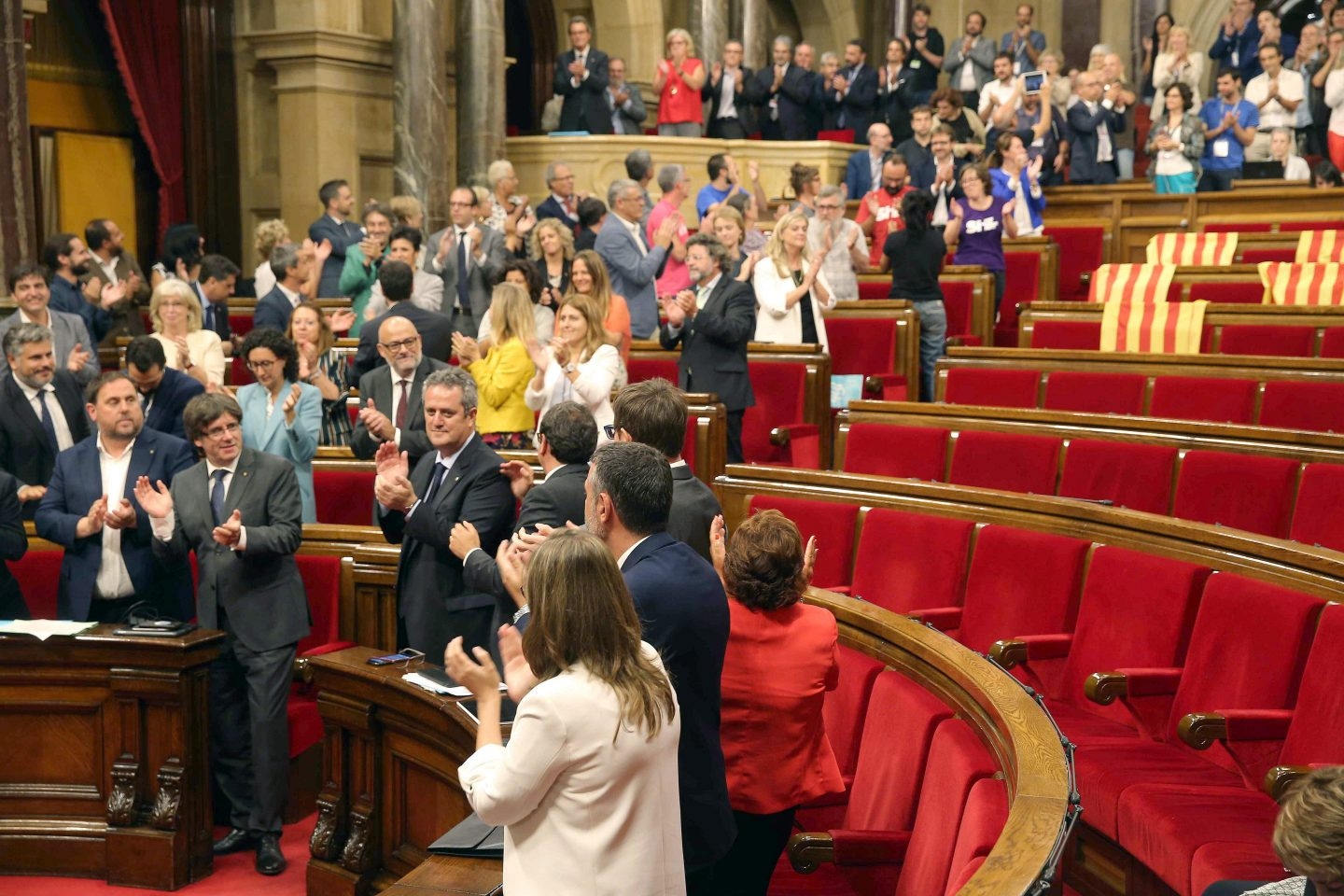 El Parlamento de Cataluña, durante la aprobación de la Ley del Referéndum.