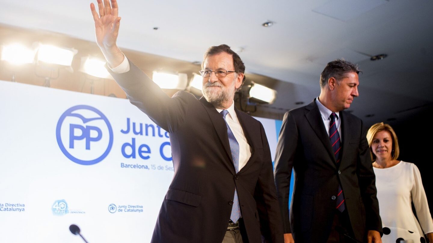 Mariano Rajoy, en la Junta Directiva del PP catalán.