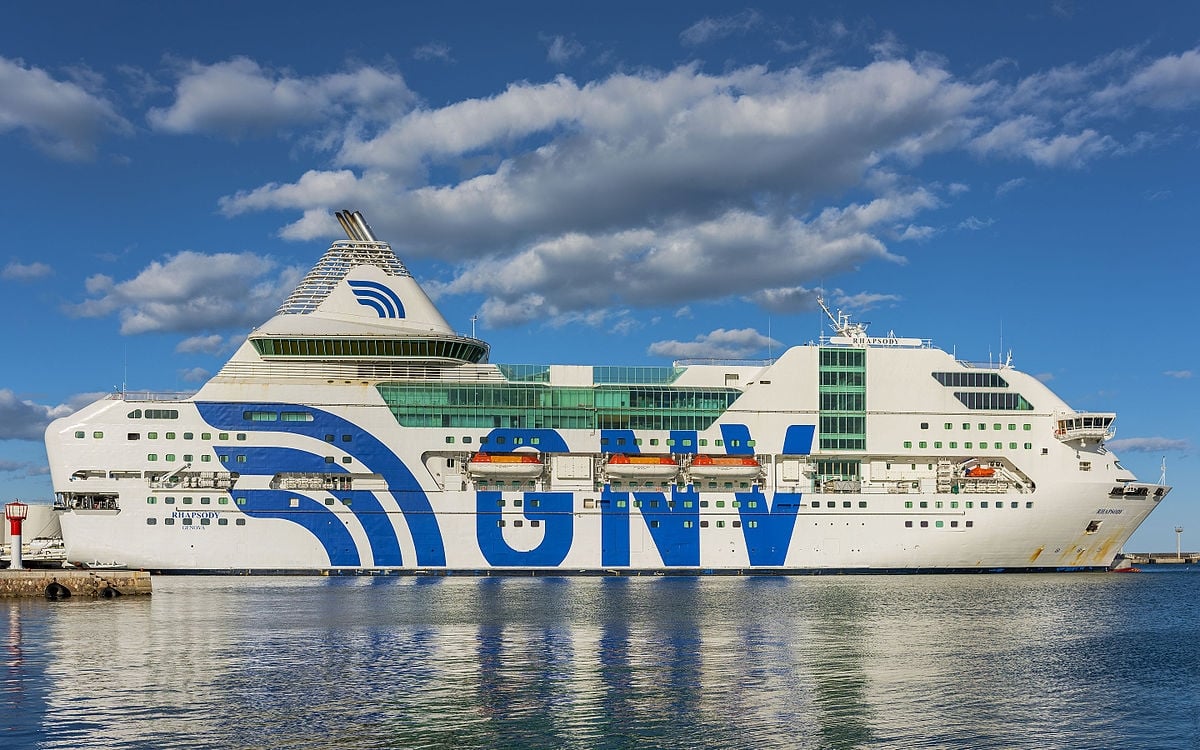 El crucero Rhapsody en el que se está alojando parte de la Policía Nacional en Barcelona.