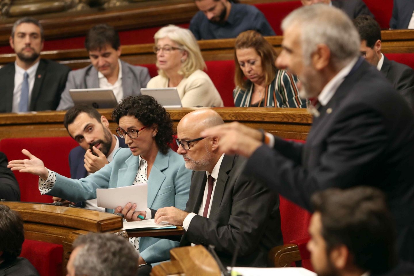 Referéndum 1-O: Marta Rovira, en el Parlament.