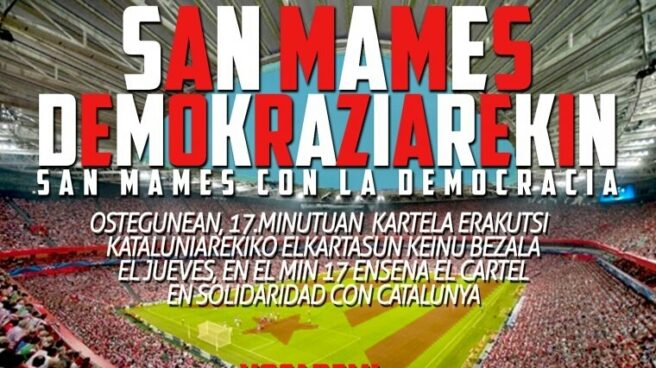 30.000 papeletas para apoyar el 1-O durante el partido del Athletic en San Mamés