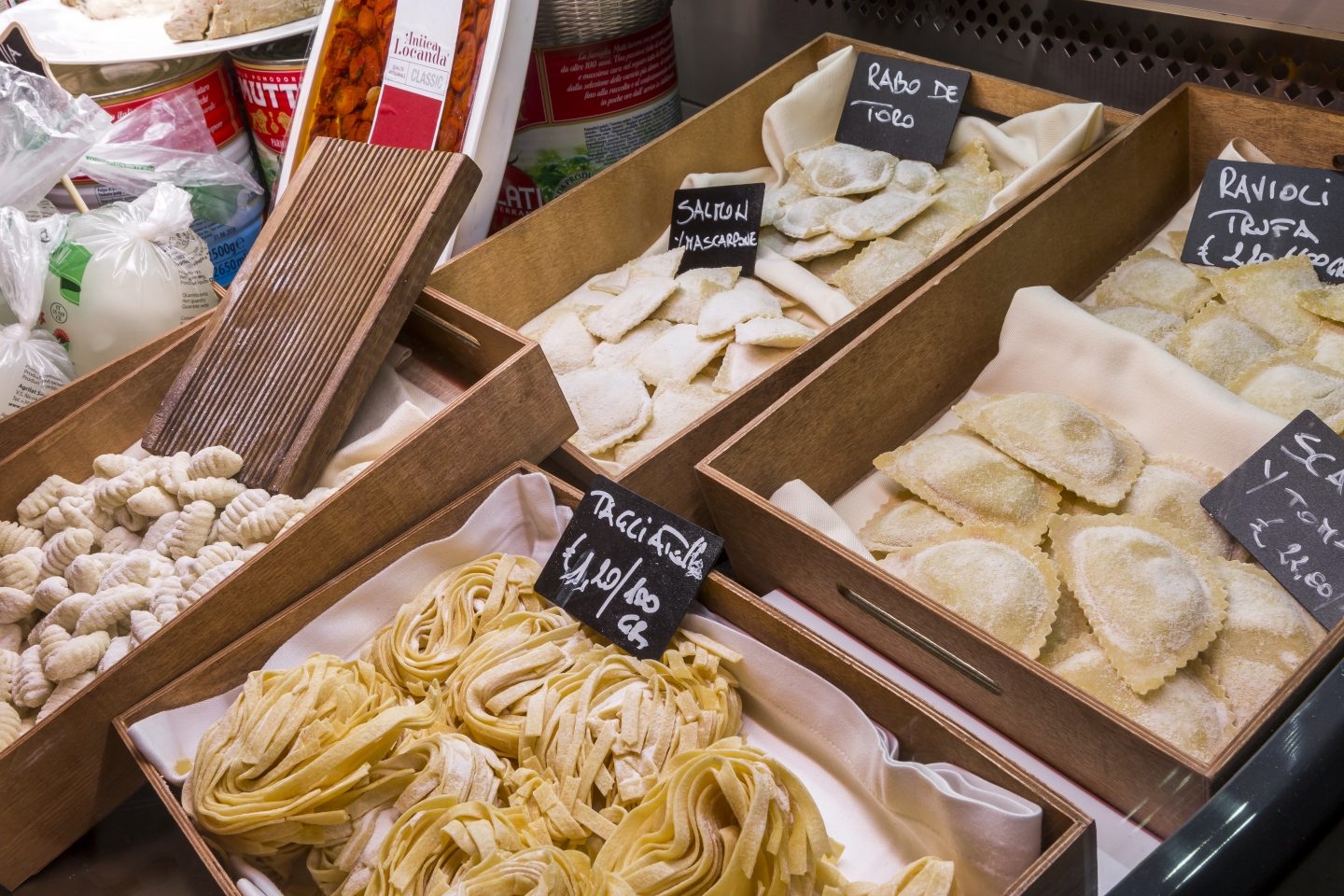 Pasta fresca, a la venta en el restaurante Tu Pasta.