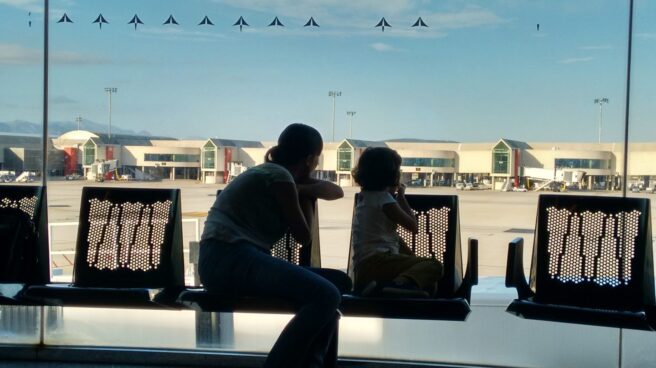 Pasajeros en el aeropuerto de Palma de Mallorca.