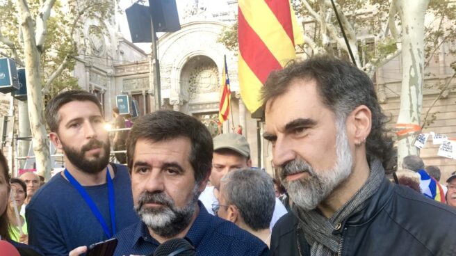 Jordi Sànchez y Jordi Cuixart, presidentes de la ANC y Òmnium Cultural, respectivamente.