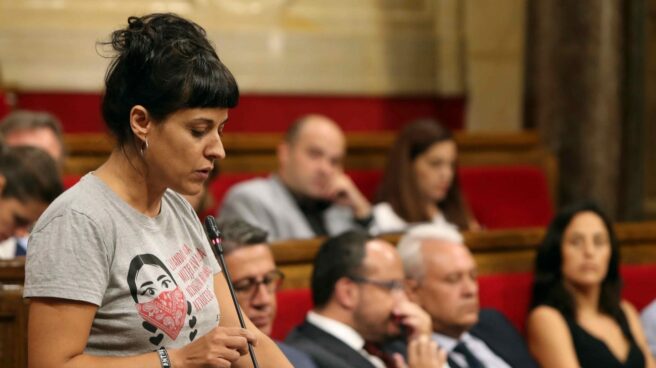 Anna Gabriel, en el Parlament.