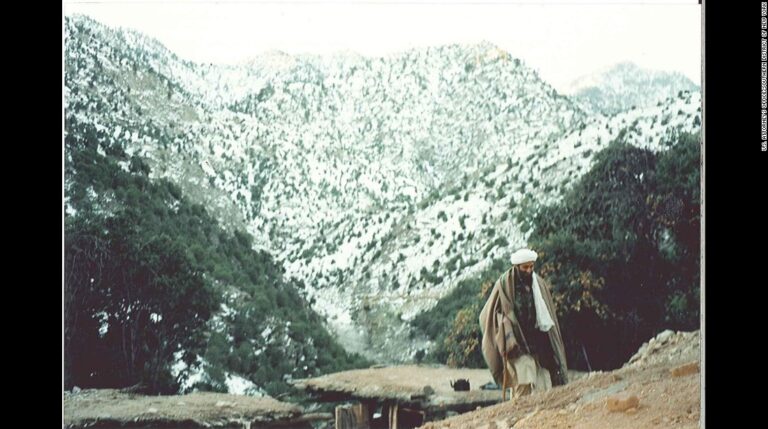 Bin Laden pasea en Tora Bora
