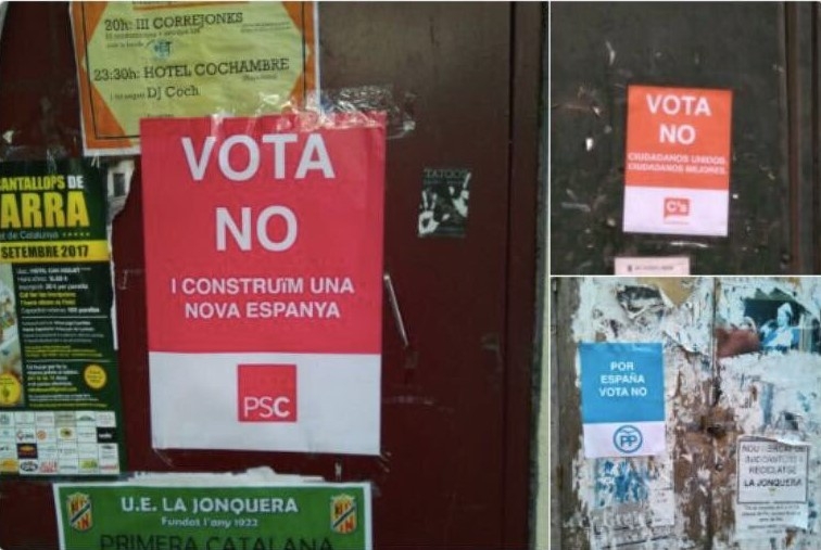 El PSC lleva a la Fiscalía una campaña falsa del No que utiliza su logo para llamar a la participación