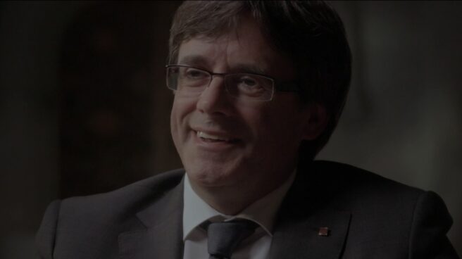 El president Carles Puigdemont en su entrevista en el programa Salvados.