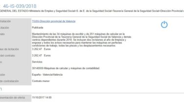 Año 2017: La Seguridad Social aún gasta dinero para mantener máquinas de escribir