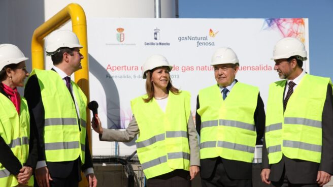 Dolores de Cospedal inaugura en febrero de 2013 el suministro de gas natural a Fuensalida (Toledo).