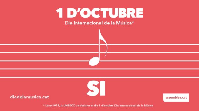 Cartel de la ANC camuflando el referéndum como 'Día Internacional de la Música'