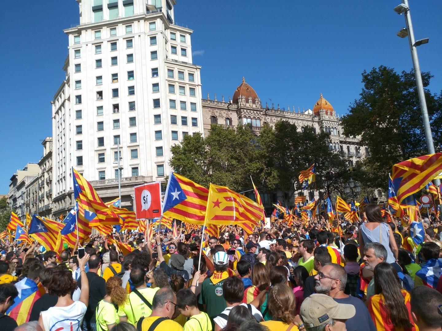 Manifestación de la Diada de 2017 en Barcelona.