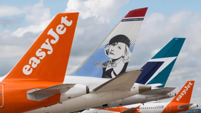 easyjet norwegian Aviones de las aerolíneas easyJet y Norwegian.