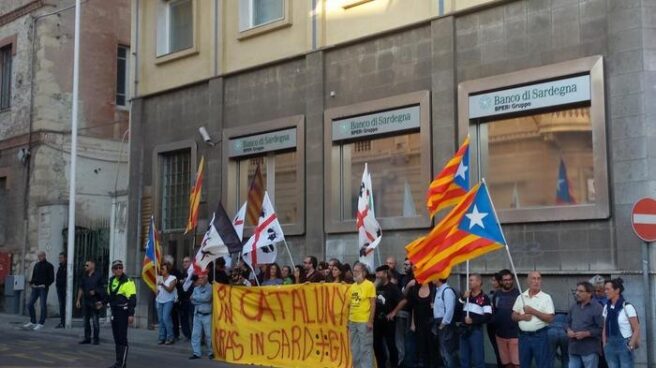 Manifestación de apoyo a Cataluña en Cerdeña
