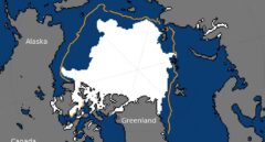 El Ártico registra 1,58 millones de km2 por debajo de su extensión media de hielo