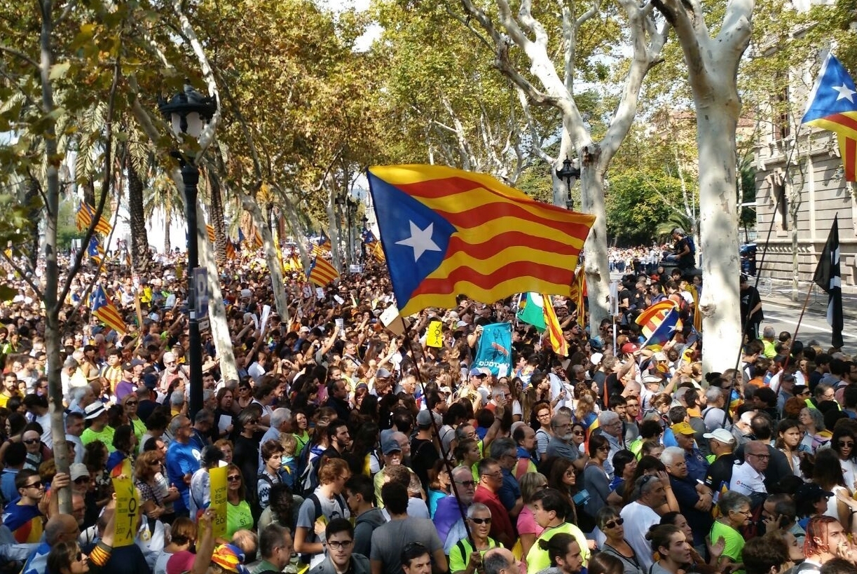 Concentración en apoyo a la independencia de Cataluña.