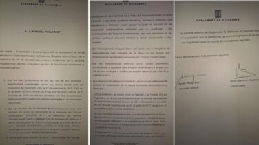 Los letrados del Parlament advierten a la Mesa de que se está desobedeciendo al TC