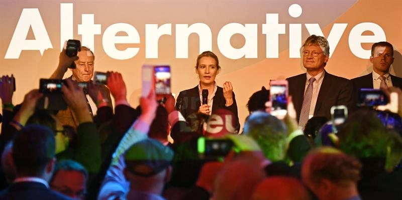 Los dos líderes de la ultraderecha alemana celebran su ingreso en el Parlamento federal.