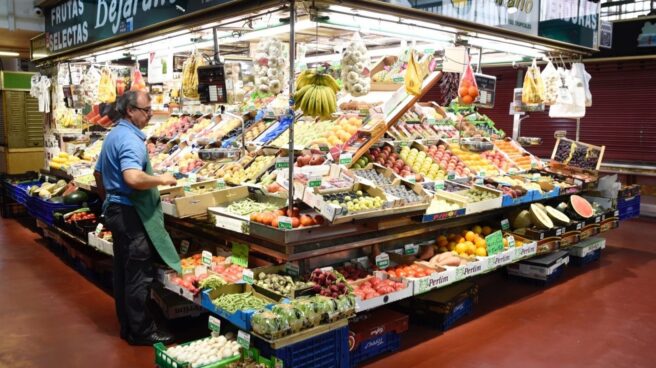 mercado-alimentos-IPC Interior de uno de los mercados de Madrid.