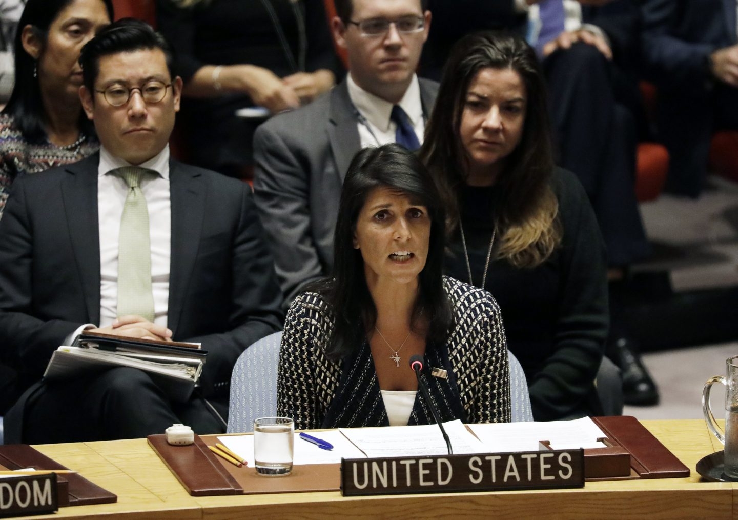 La embajadora de Estados Unidos ante las Naciones Unidas, Nikki Haley.