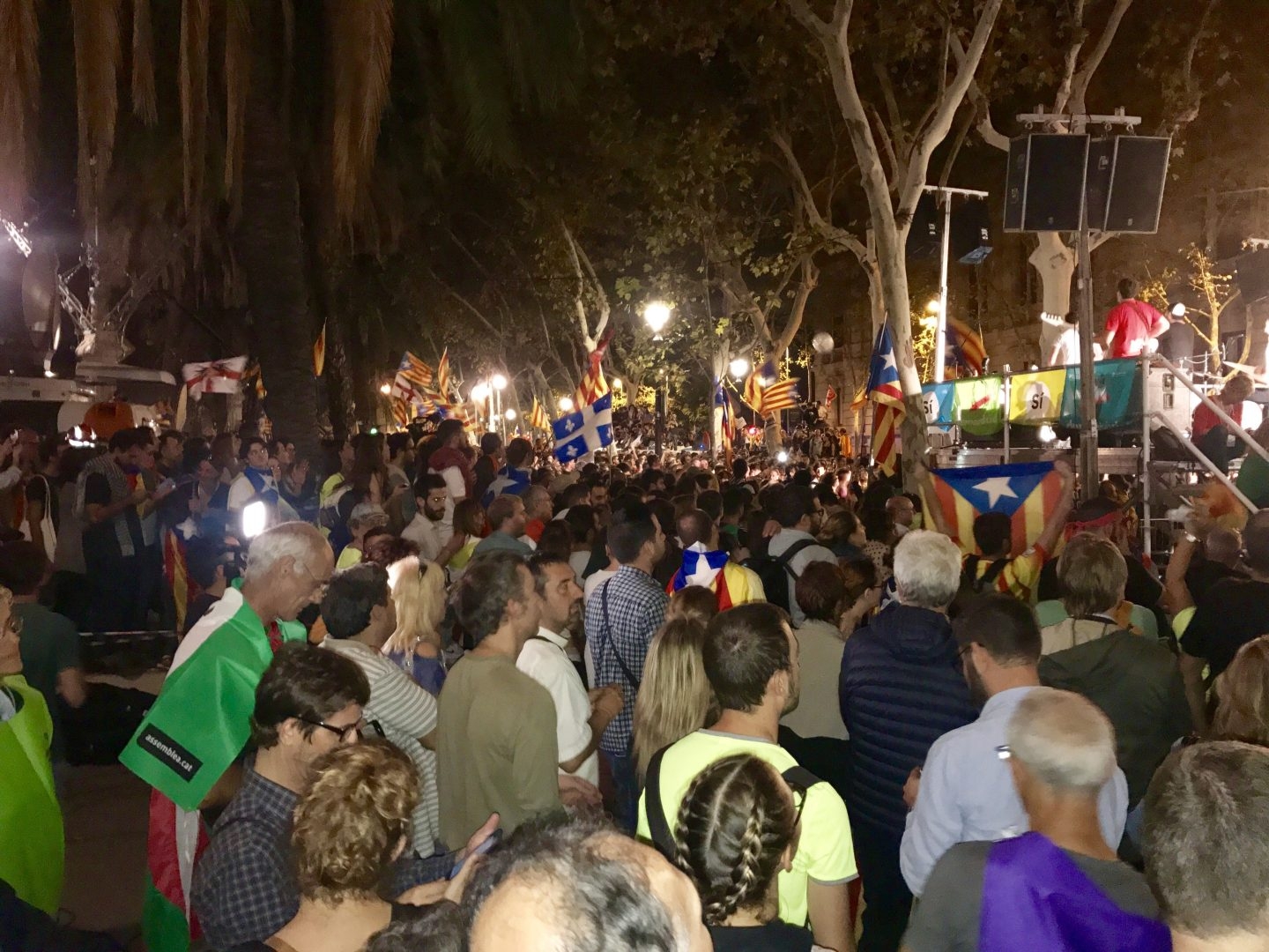 Un momento de la manifestacion frente al TSJC.