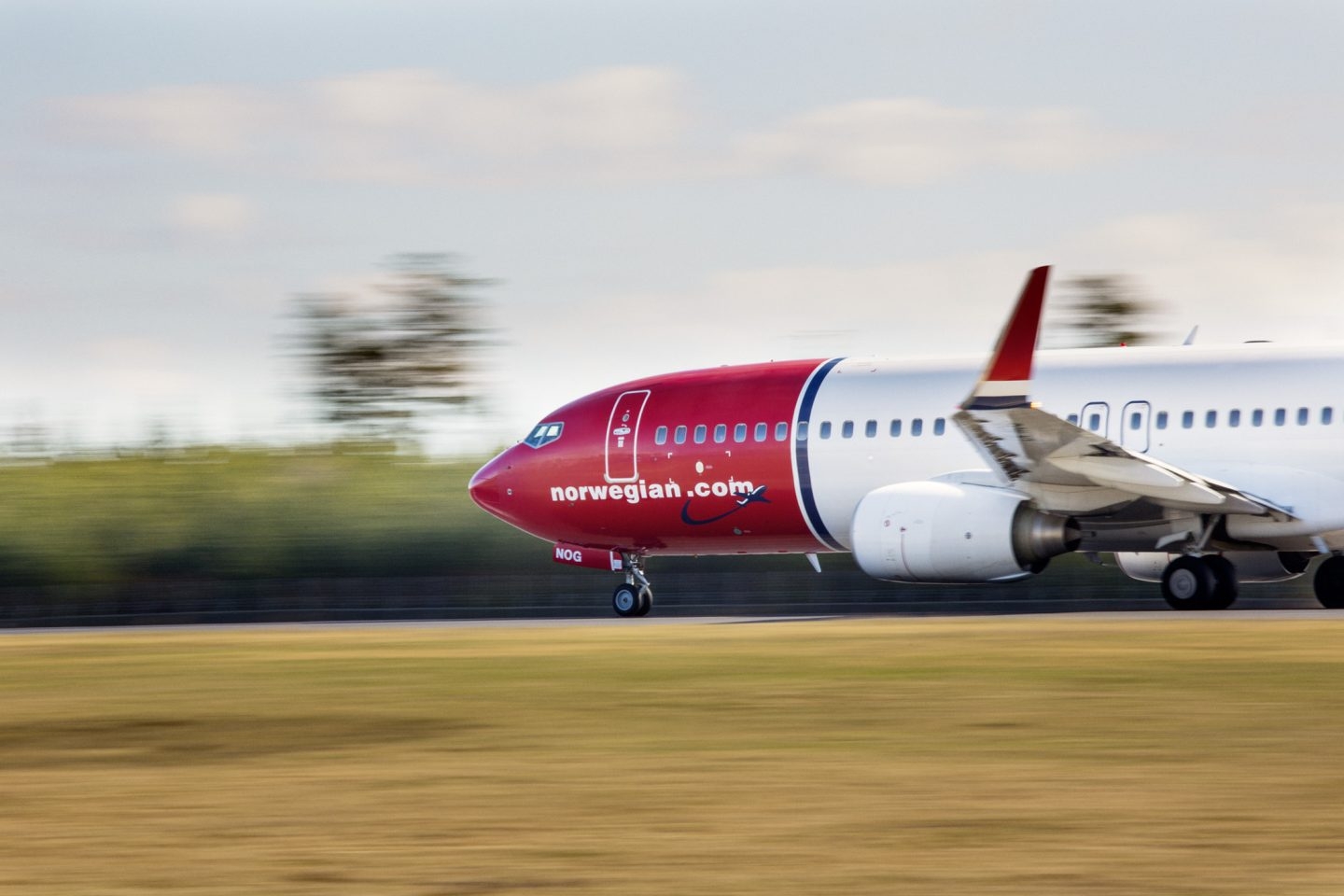 Un avión de la aerolínea Norwegian.