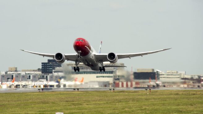 Un avión de la aerolínea Norwegian.