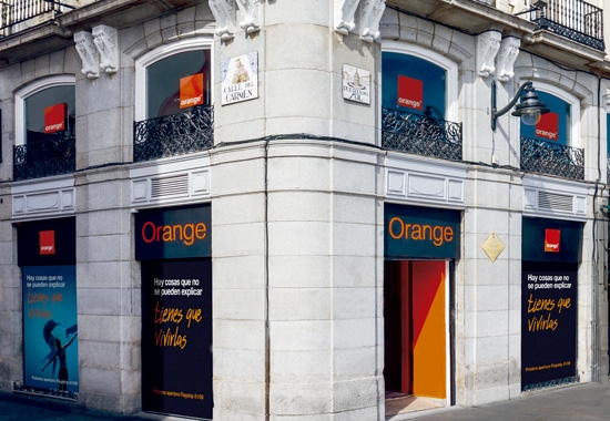 La flagship de Orange en la Puerta del Sol de Madrid.