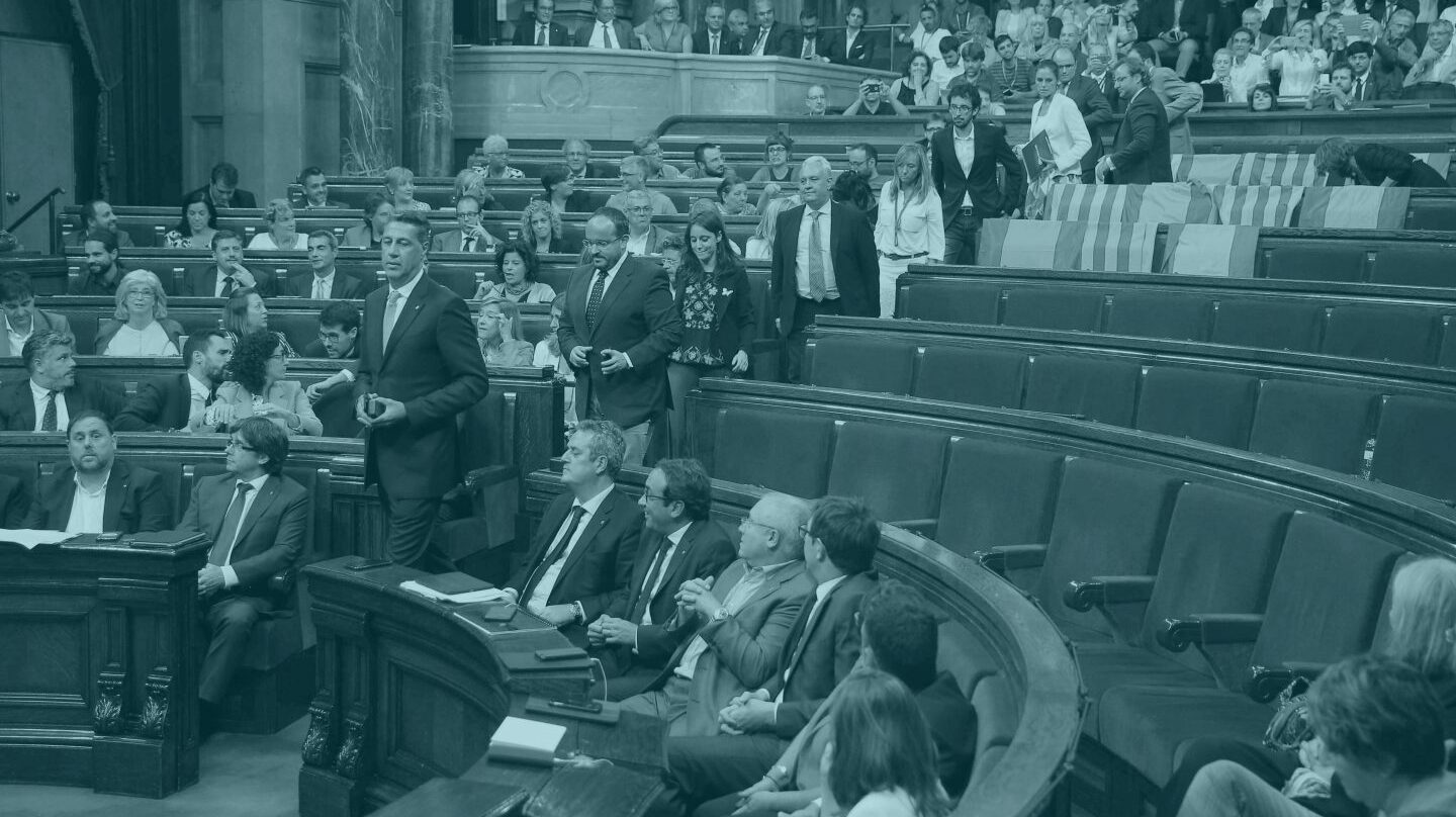 Imagen del Parlament de Cataluña durante la votación de la ley de referéndum.