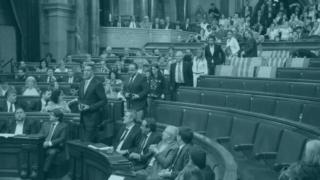 Imagen del Parlament de Cataluña durante la votación de la ley de referéndum.