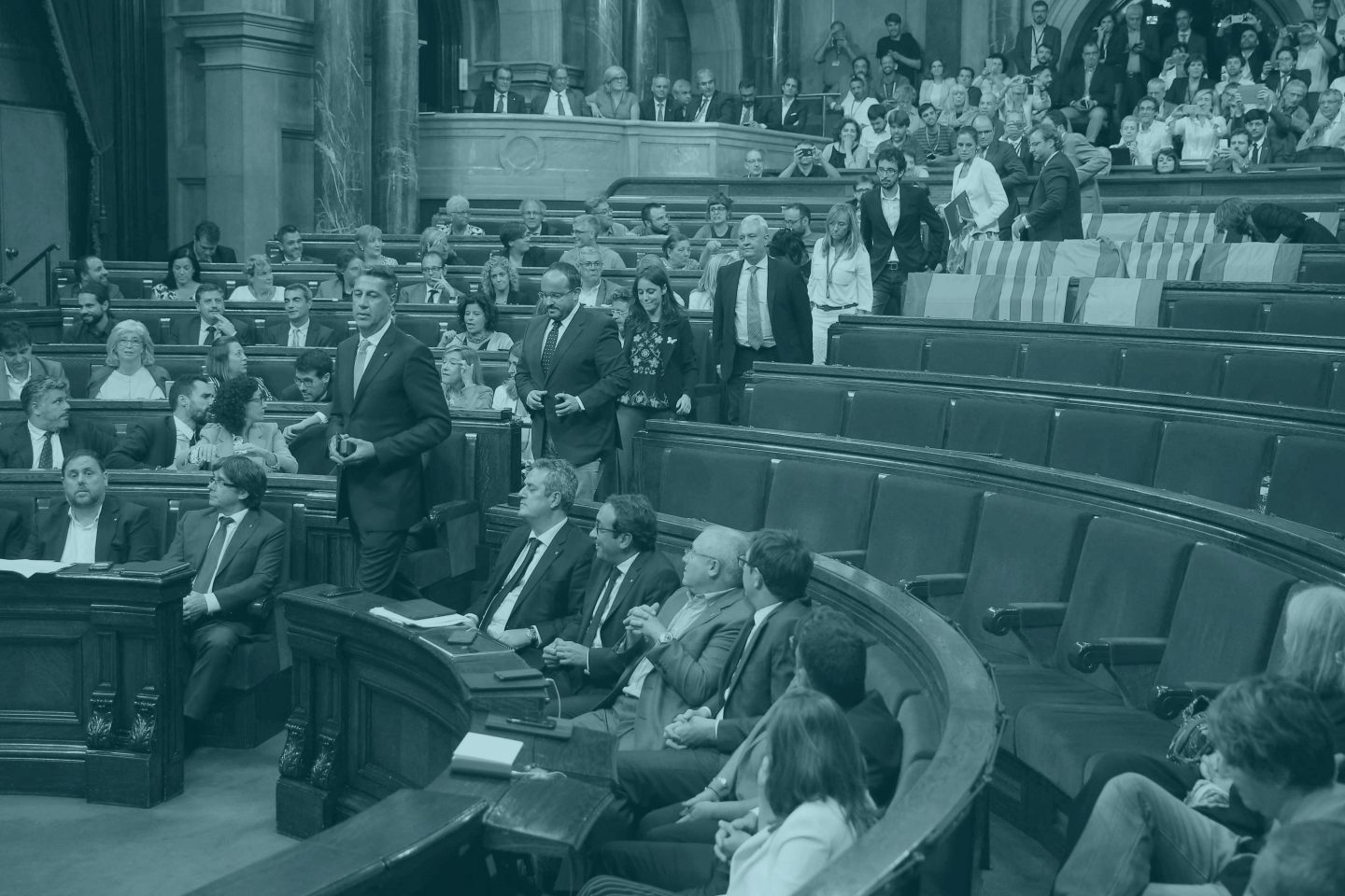 Imagen del Parlament de Cataluña durante la votación de la ley de referéndum.