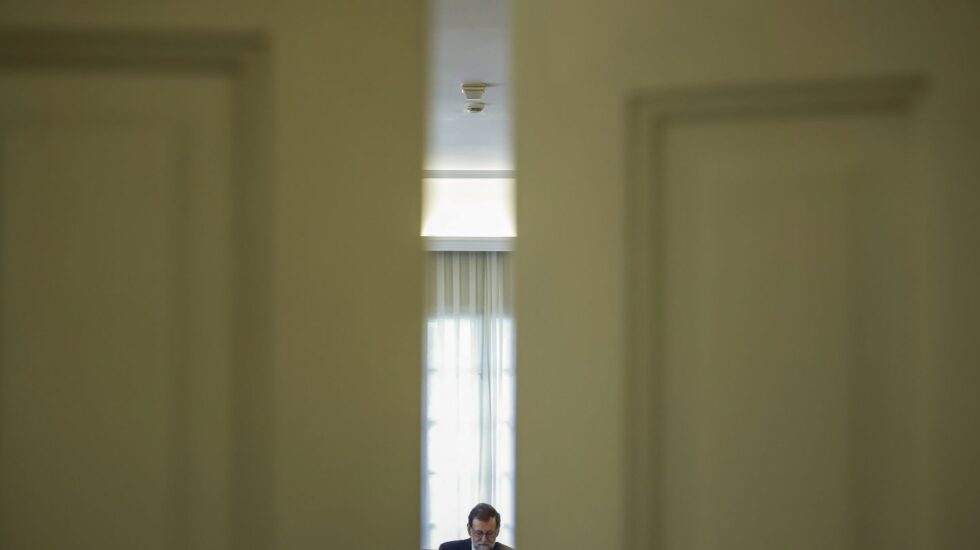 Referéndum 1-O: Rajoy, en el Palacio de la Moncloa.