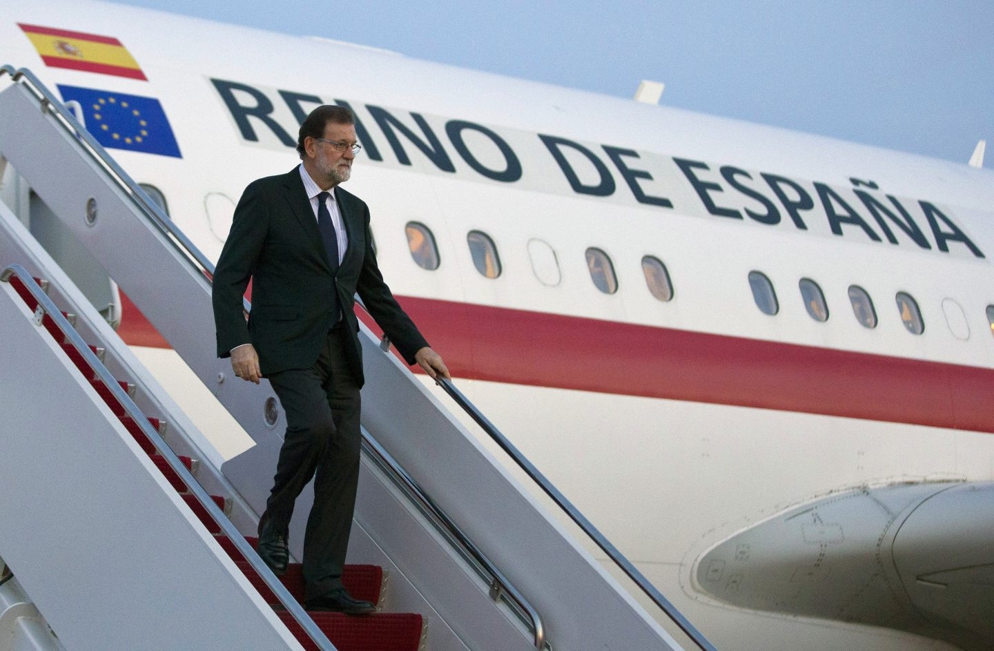 Mariano Rajoy, a su llegada a los Estados Unidos.
