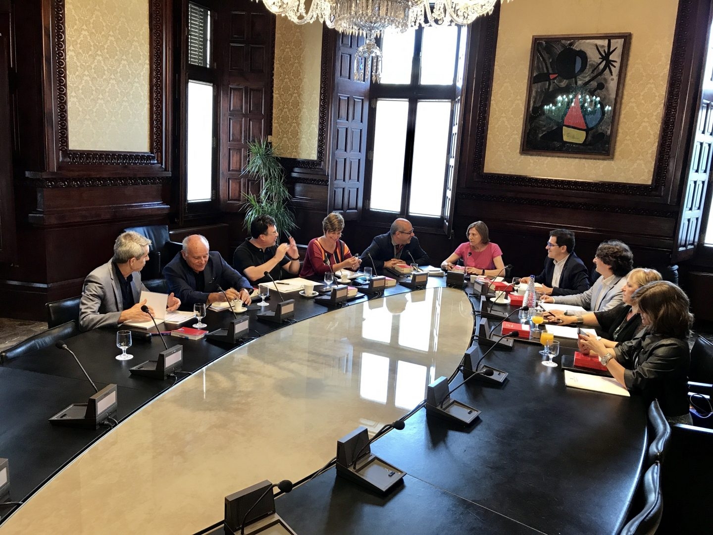 Reunión de la mesa del Parlament.