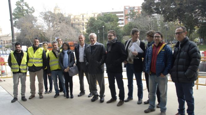 Joan Ribó y Giuseppe Grezzi visitan las obras el carril bici