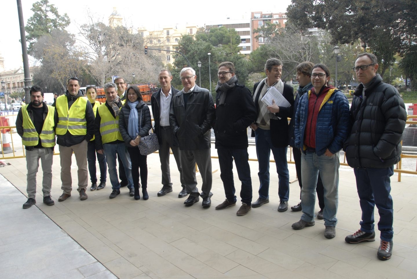 Joan Ribó y Giuseppe Grezzi visitan las obras el carril bici