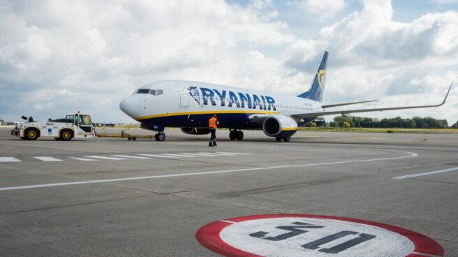 Un avión de la aerolínea Ryanair.