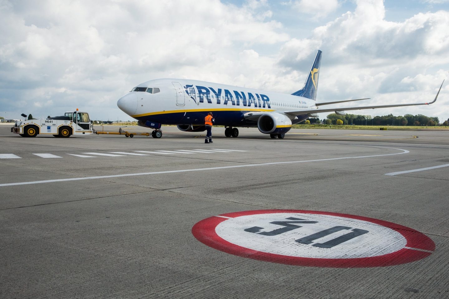 Un avión de la aerolínea Ryanair.