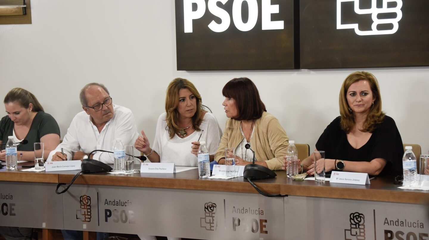 Susana Díaz, en un momento de la reunión.