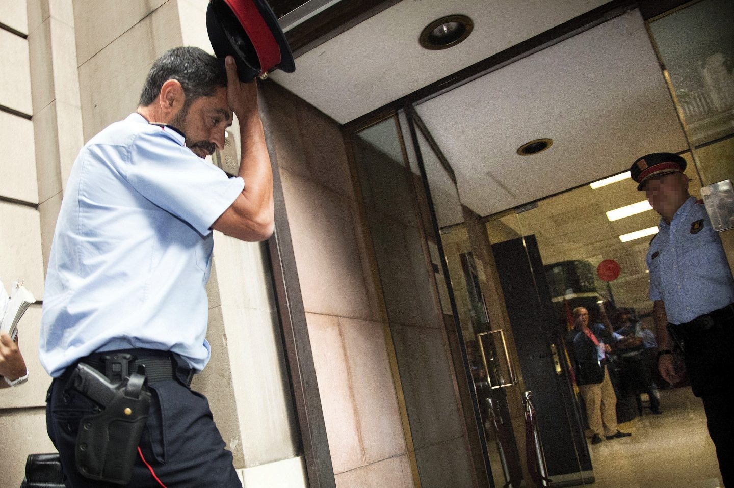 El mayor de los Mossos d'Esquadra, Josep Lluís Trapero, en una reciente visita a la Fiscalía Superior de Cataluña.