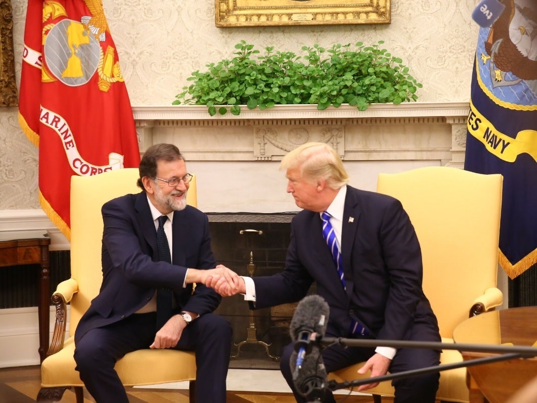 Mariano Rajoy visita a Donald Trump en la Casa Blanca.