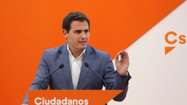 El presidente de Ciudadanos, Albert Rivera, en rueda de prensa.