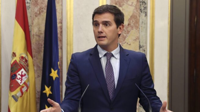 albert rivera ciudadanos El presidente de Ciudadanos, Albert Rivera, durante su comparecencia.
