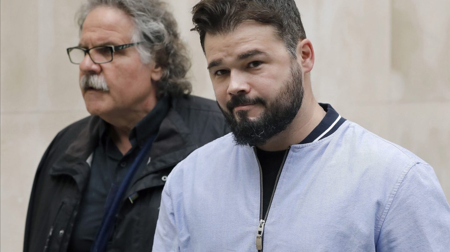 Los diputados de ERC en el Congreso, Joan Tardá y Gabriel Rufián.