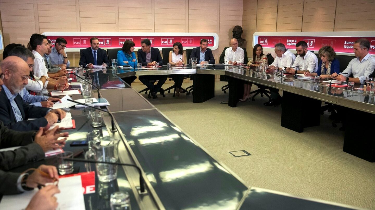Reunión de la Ejecutiva del PSOE.