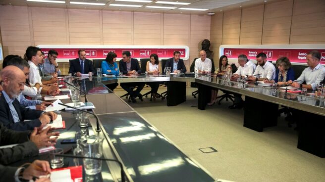 Reunión de la Ejecutiva del PSOE.