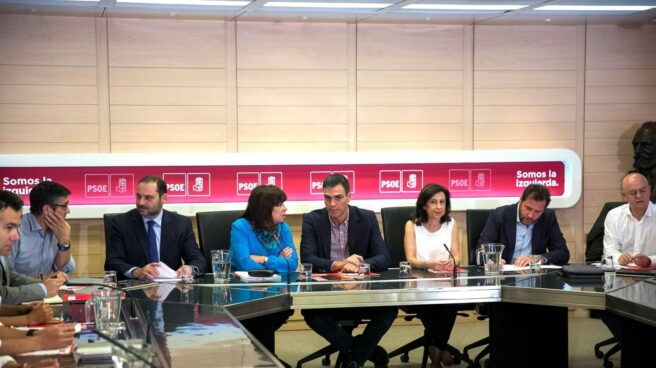 Reunión de la Ejecutiva del PSOE.